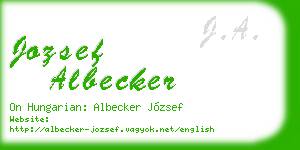 jozsef albecker business card