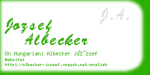 jozsef albecker business card